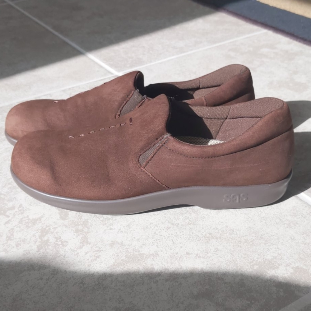 SAS Tri Pad Leather Slip On Comfort Walking 8.5 S
